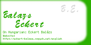 balazs eckert business card